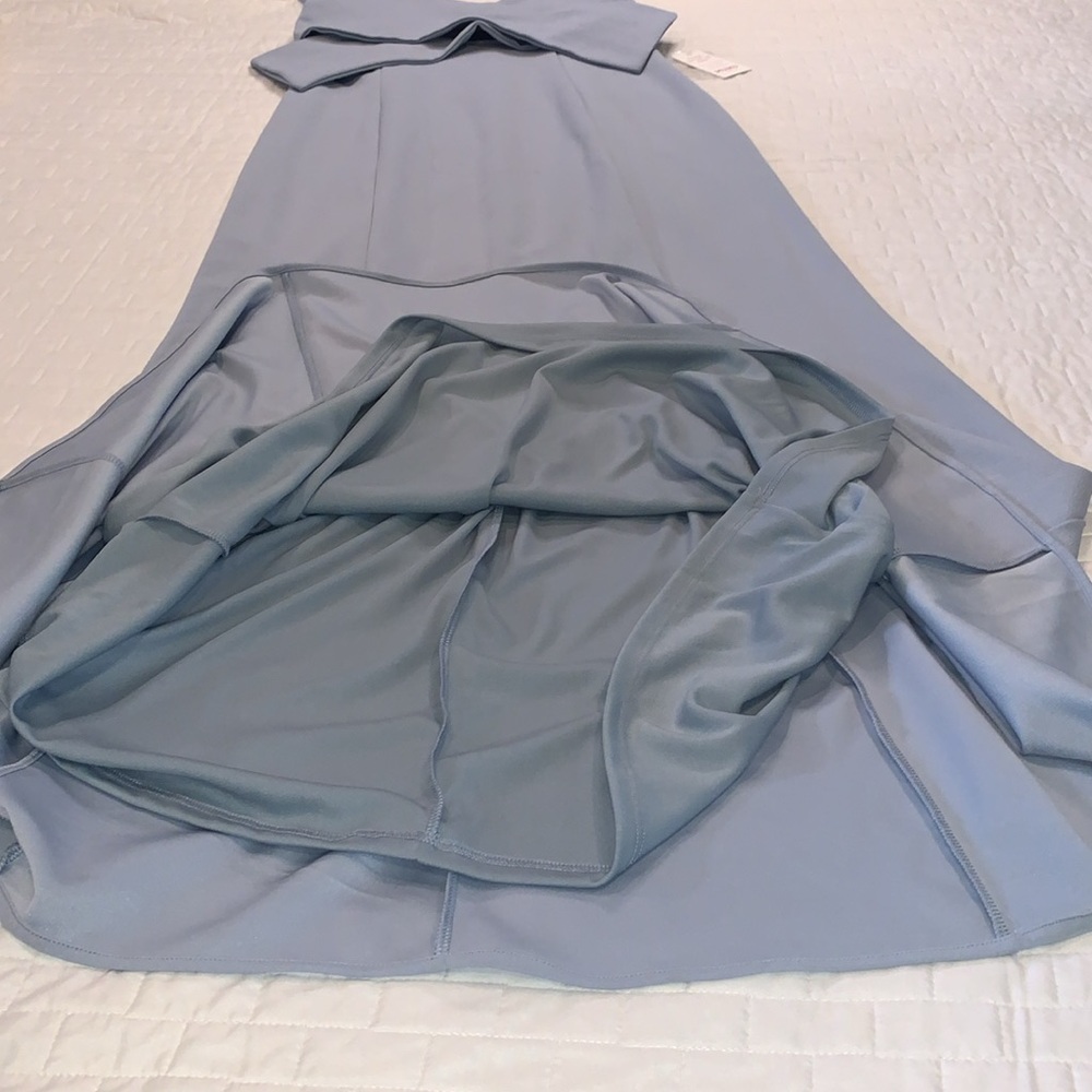 NWT Show Me Your Mumu Weddings Harper Gown, Steel Blue Stretch, Size Large - Picture 12 of 16